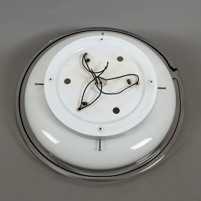 Metal Space Age Murano Glass Ceiling Lamp from Simon & Schelle, 1970s For Sale - Image 7 of 13