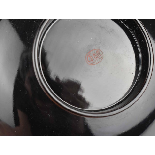 Mid 20th Century Hand Painted Laquerre Heian Zohiko Lidded Covered Rice Bowl Japan For Sale - Image 6 of 6