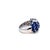 Early 21st Century 6.01 Carat Natural Blue Sapphire and Diamond Cluster Platinum Ring, Size 5.25 For Sale - Image 5 of 8
