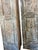 1920s Antique Carved Wooden Door Panel | Distressed Blue Floral Rustic Barn Door 96x27 For Sale - Image 5 of 6