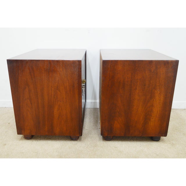 Henredon Pan Asian Nightstands a Pair For Sale - Image 16 of 18