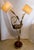 This is a rare Antonio Pavia brass and red lacquered wood stork floor lamp from the 1980s. This contemporary lamp features...
