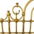 Antique English Victorian Solid Brass Full Size Headboard, Tall Post, 100% Brass, Arched Scrollwork C. 1890s For Sale - Image 4 of 13
