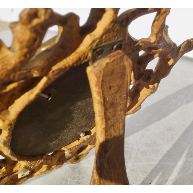 Gold Antique Gilt Wood and Gesso Photo Frame Italian Circa 1900 For Sale - Image 8 of 9