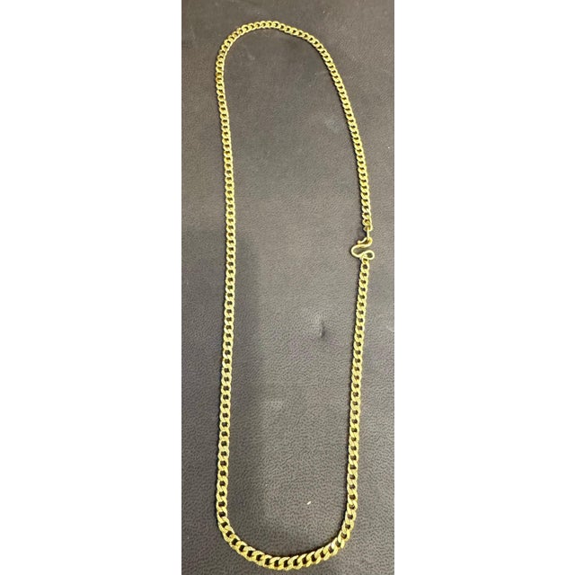 24 Karat Pure Gold Hand Made Yellow Gold LINK Chain Necklace, 37.7 Gm, 22 Inch For Sale - Image 9 of 18