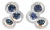 Add a touch of luxury and color with these 14K pink rose gold diamond and sapphire circle huggie earrings. Each earring...