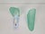Metal Vintage Triangular Conical Wall Sconces in Green Frosted Glass from Lumal-It, 1990s, Set of 2 For Sale - Image 7 of 16