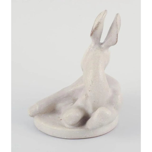 Glazed Ceramic Sculpture of a Fawn from Arne Bang For Sale - Image 4 of 9