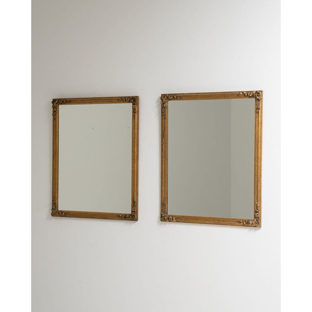 Wood Early 20th Century France Gold Wood Mirror For Sale - Image 7 of 7