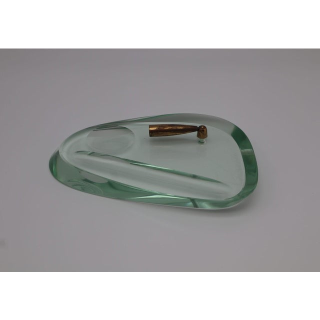 1960s Sculptural Glass Pen Holder and Ashtray attributed to Max Ingrand for Fontana Arte, 1960s For Sale - Image 5 of 5
