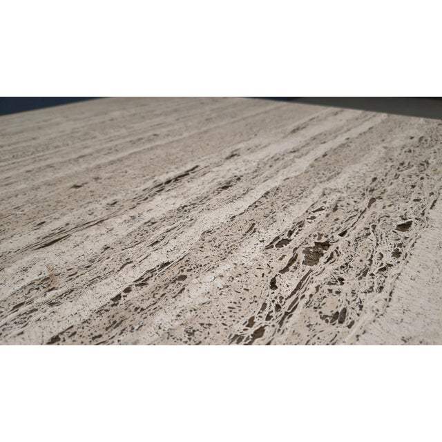 Brutalist Vintage Travertine Coffee Table, 1970s For Sale - Image 3 of 11