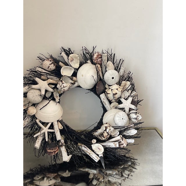 Fabulous vintage sea shells on twigs rustic wreath.