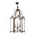 Tall French Wrought Iron Lantern With Glass Panels and Scroll Detailing - 1900s For Sale