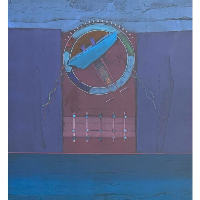 Abstract Framed Signed "Peace Shield" Monoprint by Enrico Embroli For Sale - Image 3 of 12