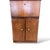 1950s Mid-Century Walnut Bar Cabinet with Fold-Down Top and Etched Glass Interior, 1950s For Sale - Image 5 of 10