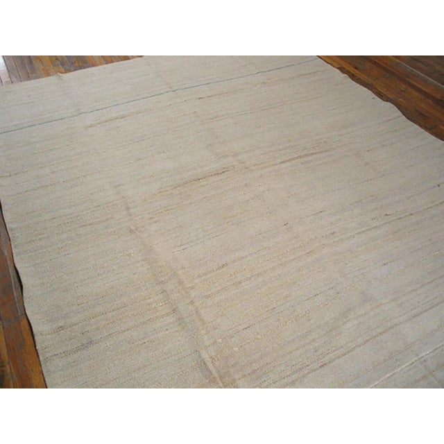 Antique Kilim - N.W. Persian rug, size 7'7" x 9'9". Antique Flat Woven Kilim Allover Geometric Hand Knotted Pile Rug,...