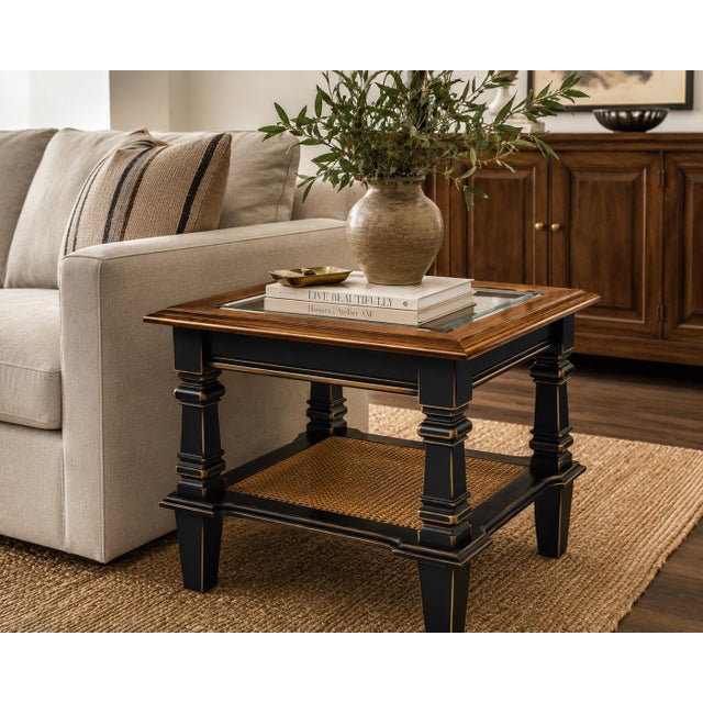 A beautifully reimagined vintage California bunching table originally retailed through Barker Bros. of Los Angeles, one of...