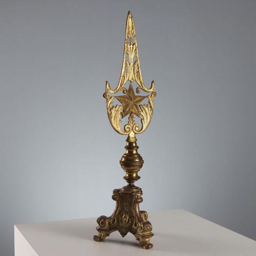 Gilded Bronze Banner Top For Sale - Image 9 of 11