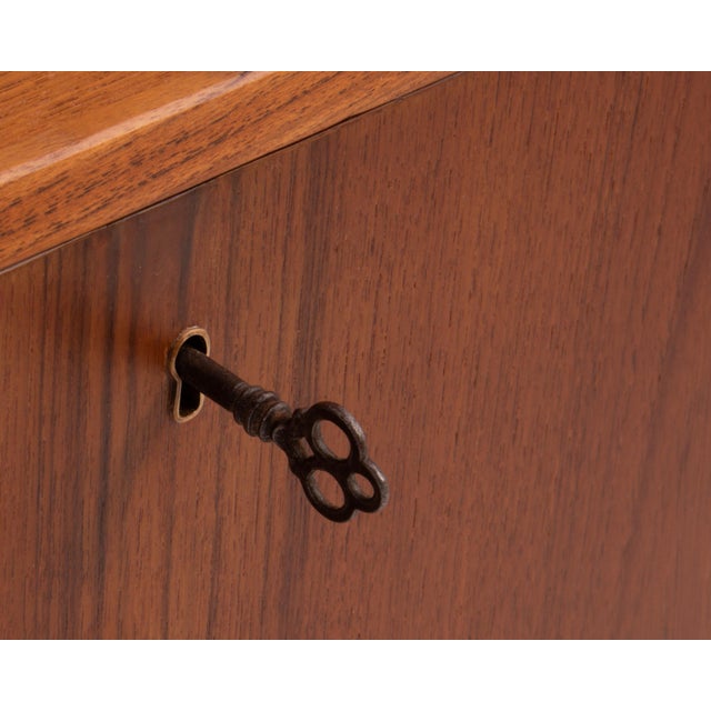 Ulferts Sweden Scandinavian Danish Teak Credenza Two Hinged Doors Dowel Legs Mid Century Key Unmarked For Sale - Image 12 of 15