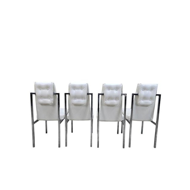 Metal Mid-Century Modern Cal-Style Furniture Mfg. Chrome High Back Dining Chairs – Set of 6 For Sale - Image 7 of 12