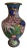 Vintage Japanese Cloisonné Brass and Enamel Vase For Sale