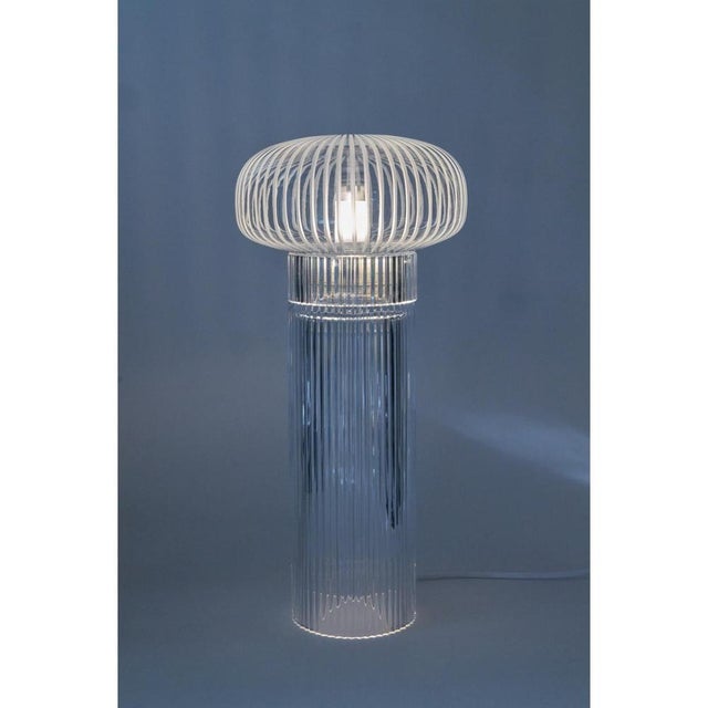 Glass Pure Crystal Glass Onna Clear and Grande Amber Table Lamp by Studio Bojola For Sale - Image 7 of 8