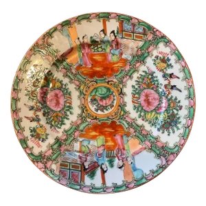 Famille Rose Medallion Plate Circa 1920s