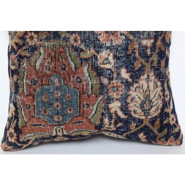 Art Deco Vintage Hand-Knotted Tribal Rug Pillow Cover -20'' X 20'' For Sale - Image 3 of 6