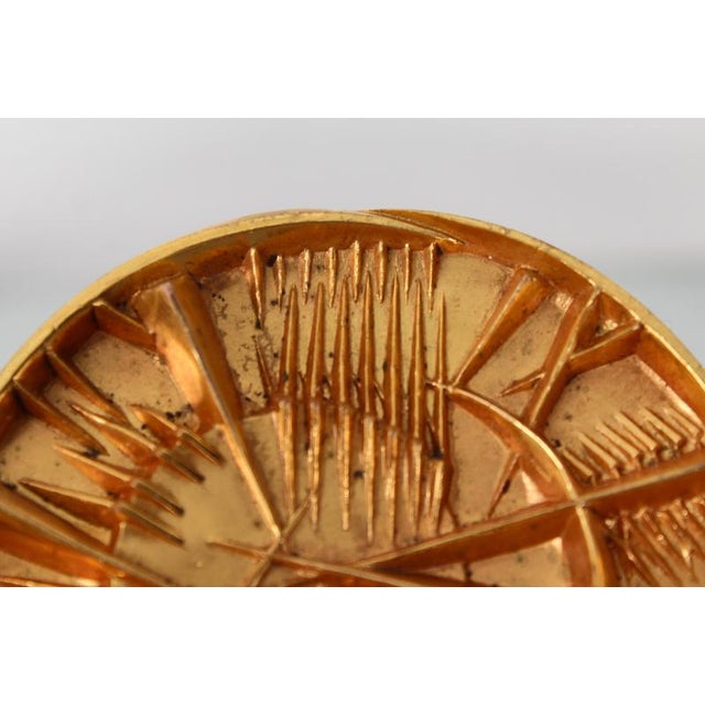 Gilded Bronze Disco Del Sole Multiple by Arnaldo Pomodoro, Italy, 1985 For Sale - Image 15 of 17