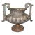 Antique French Cast Iron Garden Urn With Scrolled Arms For Sale