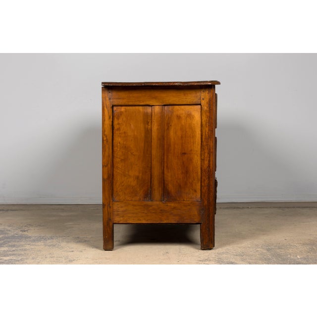 18th Century French Régence Walnut Chest of Drawers With Brass Pulls, Lyon For Sale - Image 17 of 18