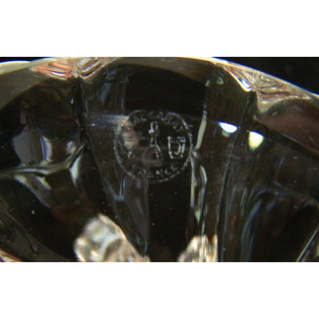 1940's French Regency Signed Baccarat France Crystal "Swirl" Patterned Candle Holder For Sale - Image 10 of 13