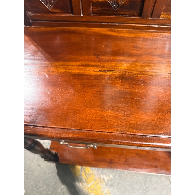 Mid 20th Century Mahogany Hall Tree With Mirror For Sale - Image 4 of 12