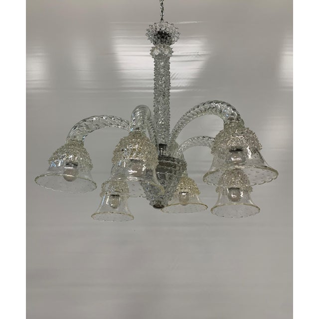 Barovier E Toso Chandelier, 1960s, Murano, Rostrato from Barovier & Toso, 1950s For Sale - Image 8 of 9