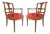 Antique Carved Venetian Plastered Wood Armchairs With Pineapple Seats For Sale