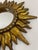 Vintage Mid 20th Century 12.5" Gilded Sunburst Accent Wall Mirror For Sale - Image 4 of 18