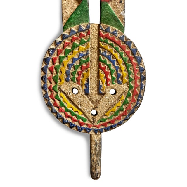Early 20th Century Colorful African Vintage Bobo Burkina Faso Tribal Mask For Sale - Image 5 of 7