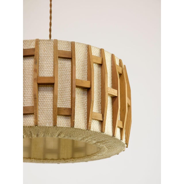 Mid-Century Modern Danish Pendant Lamp in Teak, 1960s For Sale - Image 10 of 18