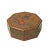 Chinese Chinese Distressed Light Brown Octagon Dragon Treasure Graphic Box For Sale - Image 3 of 9