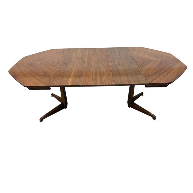 Mid-Century Modern Kent Coffey Perspecta Walnut Dining Table For Sale In Philadelphia - Image 6 of 9