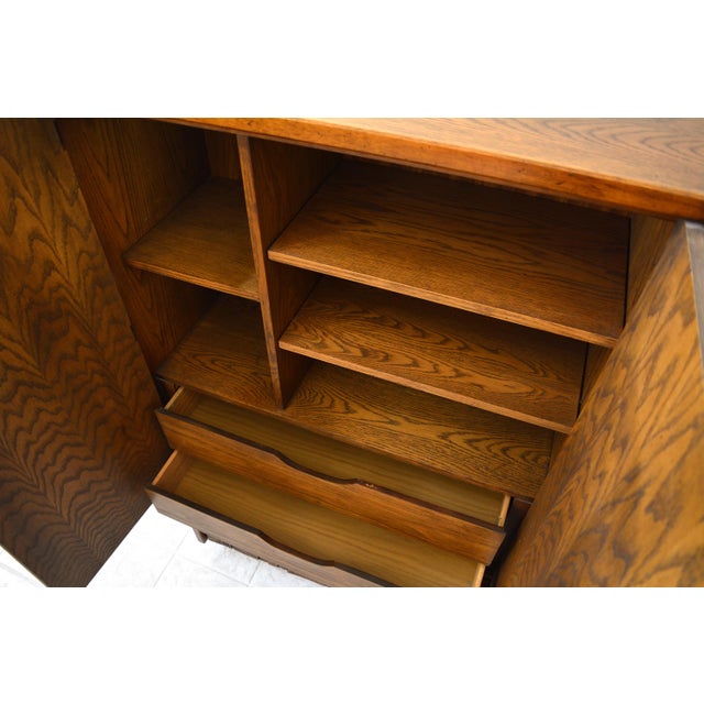 Lane Furniture Mid Century Brutalist Style Lane Pueblo Armoire For Sale - Image 4 of 13