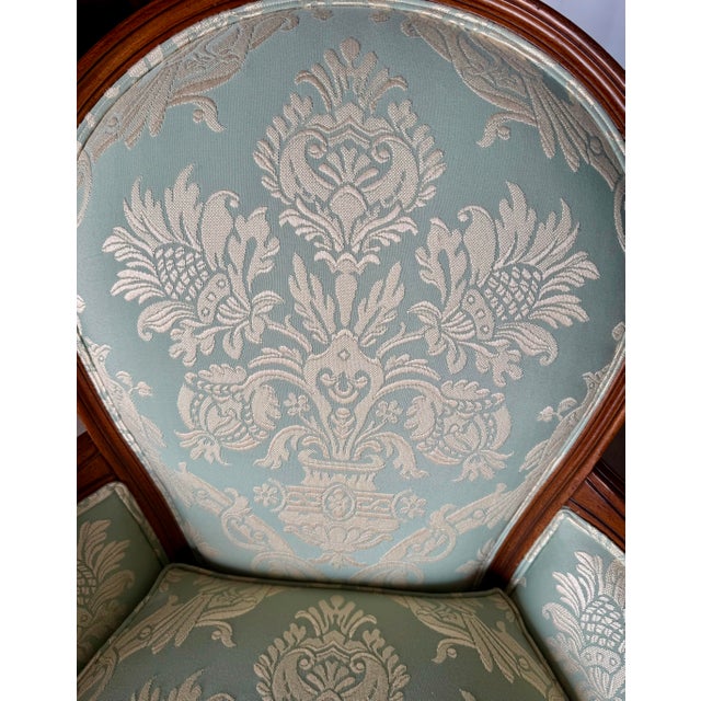 Late 19th Century Louis XVI Style Berger’e Armchair For Sale - Image 5 of 12