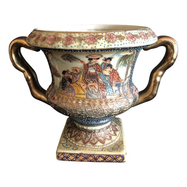 Ceramic Satsuma Vase, 1980s For Sale