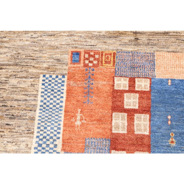 Mid Century Persian Gabbeh Rug 5'3'' X 6'6'' For Sale - Image 4 of 7