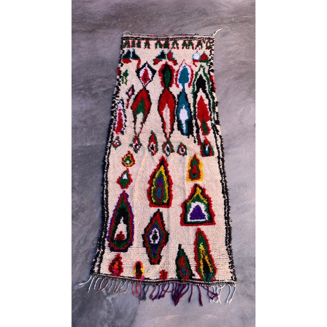 Beige Abstract Moroccan Vintage Rug For Sale - Image 8 of 11