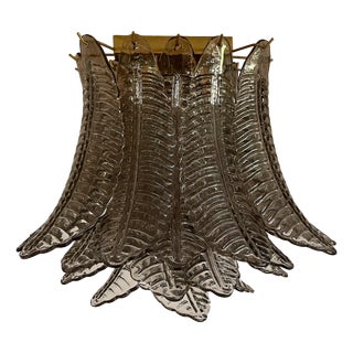 Murano Ceiling Lamp with 32 Smoked Felci Glasses, 1990s For Sale