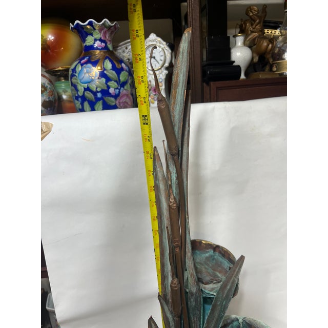 Late 20th Century Boho Verdigris Abstract Copper Fountain For Sale - Image 14 of 17