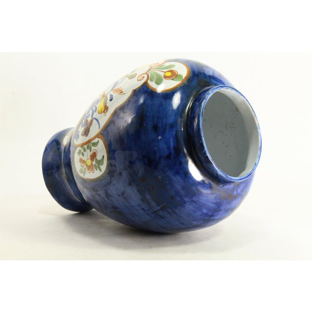 Circa 1764 Delft Vase Blue With Flowers, Marked De Romeyn Petrus Van Meerum For Sale - Image 13 of 18