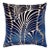 The House of Scalamandré Plumes Silk Velvet Pillow, Sapphire For Sale