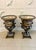 A magnificent pair of large antique French porcelain jardinière urns dating to circa 1880, lavishly decorated with hand-...